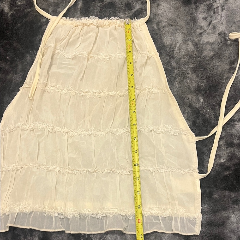Cream Ruffle Backless Top - Picture 6 of 6